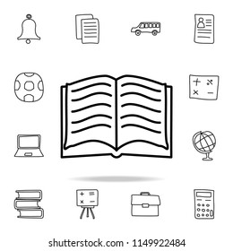 open book sketch icon. Element of education icon for mobile concept and web apps. Outline open book sketch icon can be used for web and mobile