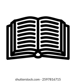 open book slow living line icon vector. open book slow living sign. isolated contour symbol black illustration