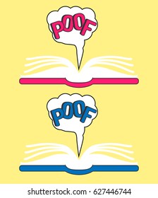 Open book with speach bubble