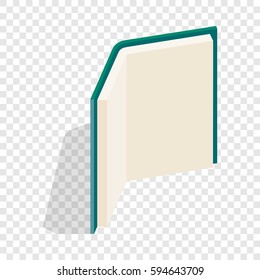 Open book stands upright isometric icon 3d on a transparent background vector illustration