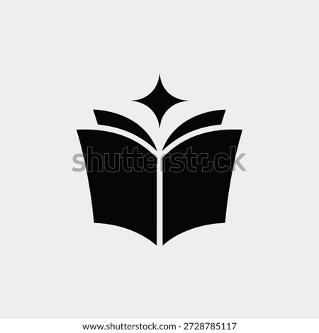 open book with star on top symbol