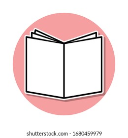 icono de etiqueta de libro abierto. Línea delgada simple, contorno vector de libros y revistas iconos para ui y ux, sitio web o aplicación móvil