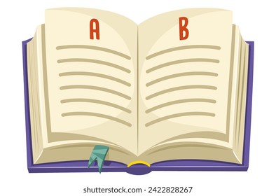 open book for study vector illustration