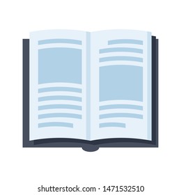 Open book stylish modern icon on white background