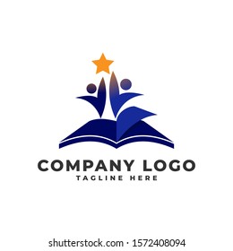 Open Book for Success Logo Vector Icon Illustration