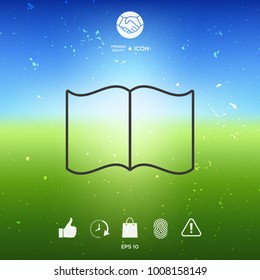Open book symbol icon