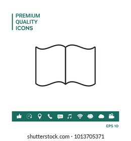 Open book symbol icon