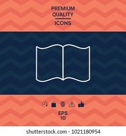 Open book symbol icon