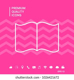 Open book symbol icon