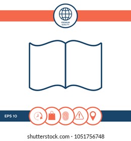 Open book symbol icon
