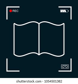 Open book symbol icon