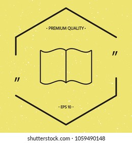 Open book symbol icon