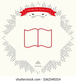 Open book symbol icon