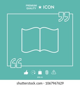 Open book symbol icon