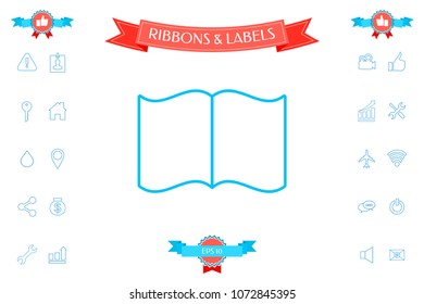 Open book symbol icon