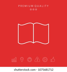 Open book symbol icon