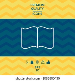 Open book symbol icon