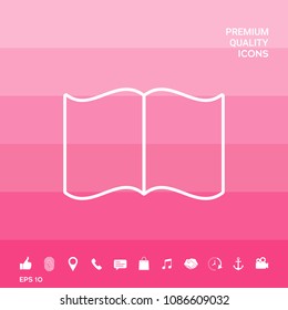 Open book symbol icon