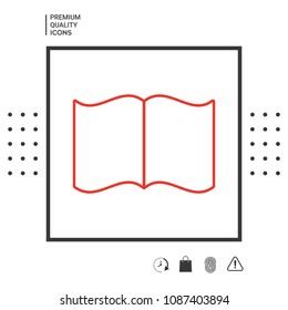 Open book symbol icon