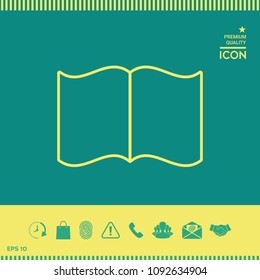 Open book symbol icon