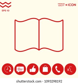 Open book symbol icon