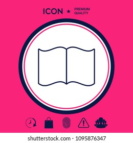 Open book symbol icon