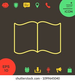 Open book symbol icon