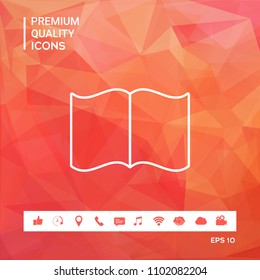 Open book symbol icon