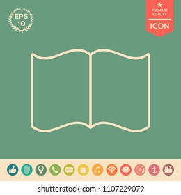 Open book symbol icon