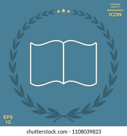 Open book symbol icon
