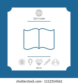 Open book symbol icon