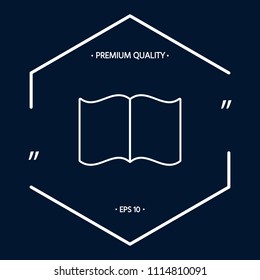 Open book symbol icon