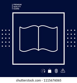 Open book symbol icon