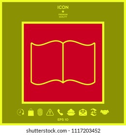 Open book symbol icon