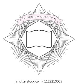 Open book symbol icon