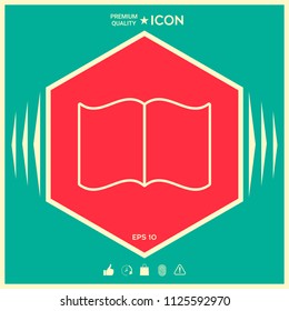 Open book symbol icon
