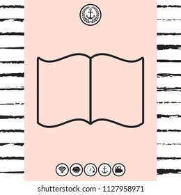 Open book symbol icon