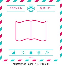 Open book symbol icon