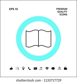 Open book symbol icon