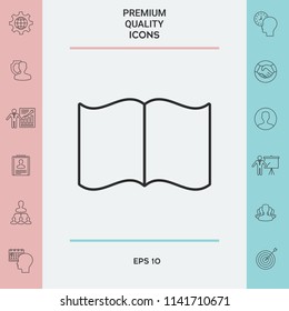 Open book symbol icon