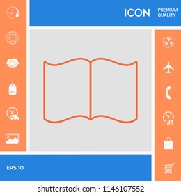 Open book symbol icon