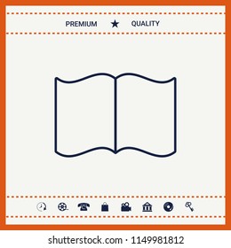 Open book symbol icon