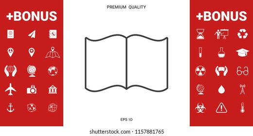 Open book symbol icon