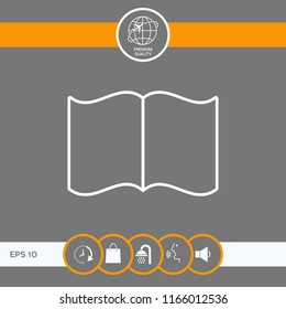 Open book symbol icon