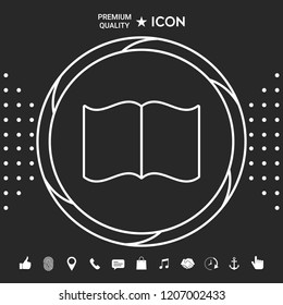 Open book symbol icon