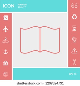 Open book symbol icon