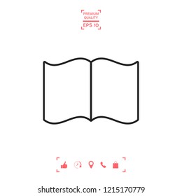 Open book symbol icon