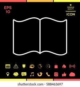 Open book symbol icon