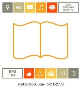 Open book symbol icon