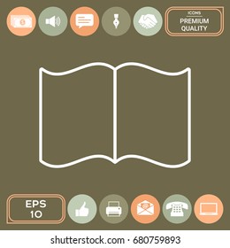 Open book symbol icon